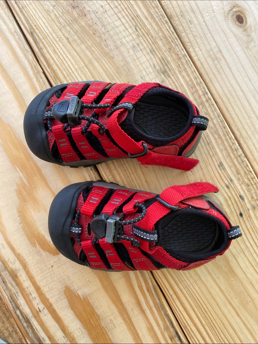 Keen Kids Red and Black Closed-Toe Sport Sandals
